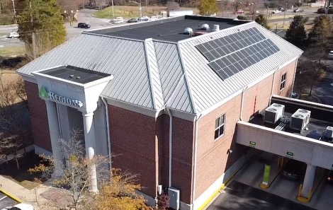 Solar panels on Regions Bank Greystone